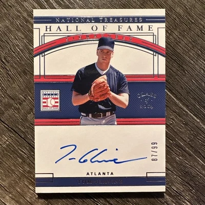 Tom Glavine 2020 Panini National Treasures #HFS-TG Hall of Fame Auto 87/99 - Image 1 of 4