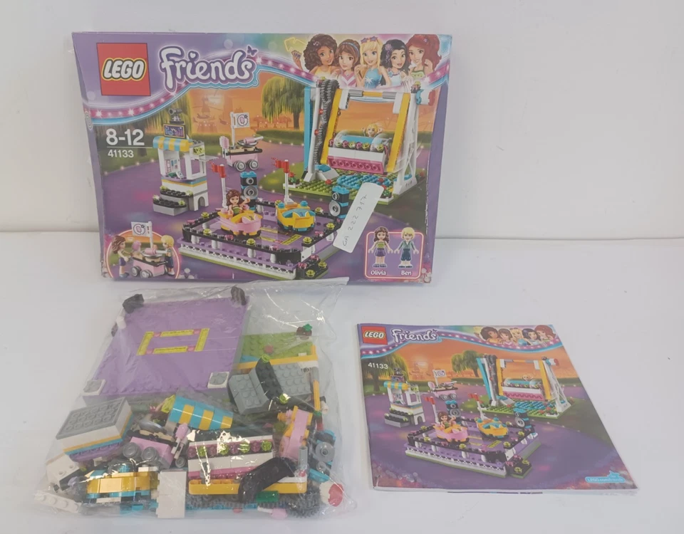 LEGO FRIENDS: Amusement Park Bumper Cars (41133) Unchecked - Used B61 P195 - Image 1 of 4