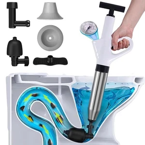 Toilet Plunger High Power Drain Unblocker For Bathroom And Kitchen - Picture 1 of 12