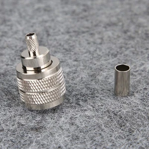 `5Pcs Uhf Pl259 Male Plug Crimp Coax Connector Adapter Rf Connector - Photo 1/11