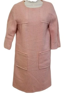 Vestido midi mediano estilo tweed salmón vintage BH Wragge años 60 Foto 1 de 4