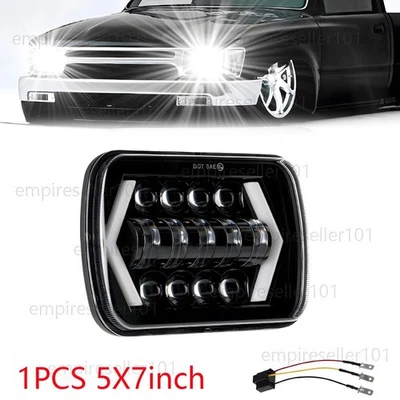 Brightest 5X7" 7x6inch Rectangle LED Hi/Lo Headlight DRL for Toyota Pickup Truck - Image 1 of 4