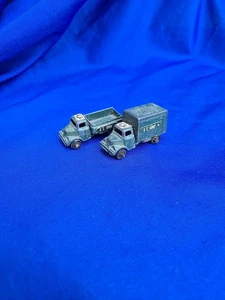 US Army Trucks Vintage 1940s Barclay Metal Miniatures Bottle Series Pair - Picture 1 of 12