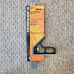 Johnson Heavy Duty 12" Inglés/Metal Métrico Combinación Cuadrado - 400EM NUEVO - Imagen 1 de 2