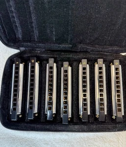 Silver Creek Ironworks Mundharmonika 7er Set (A, Bb, C, D, E, F, G) - Bild 1 von 6