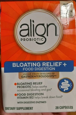 ALIGN PROBIOTIC- Bloating Relief+food Digestion, 28 Caps EXP 02/27 - Image 1 of 4