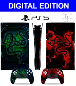 PS5 Slim Themed Decal Sticker Skin for PS5 DIGITAL EDITION Wrap Vinyl+Controller - Picture 1 of 2