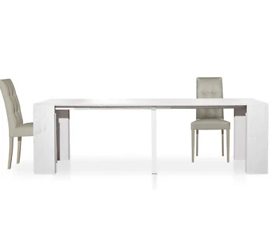 Dining Console Table Extendable Space-saving Multiposition Modern - Image 1 of 4