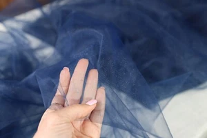 Navy 108 In Wide Tulle Fabric By The Yard 20 - Picture 1 of 13