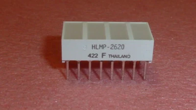 2PCS HLMP-2620 IC DISPLAY BARGRAPH 4-ELEMENT LED Uni-Color Red 635nm 16-Pin PDIP - Image 1 of 4