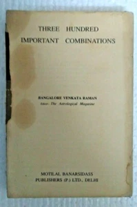 ASTROLOGÍA HINDÚ INDIA TRESCIENTAS COMBINACIONES IMPORTANTES DE B V RAMAN 1991 - Imagen 1 de 8