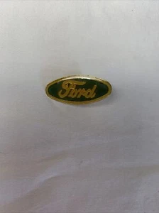 FORD SCRIPT Green OVAL 1 1/2" LOGO AUTOMOTIVE HAT PIN - Picture 1 of 4