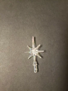 Rare Clear Aurora Snowflake Star for Ceramic Christmas Tree Topper Very Sm/Tiny - Picture 1 of 2