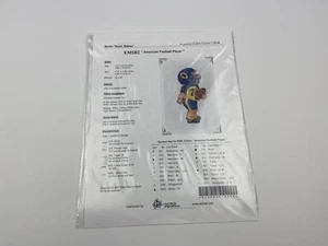 Ellen Maurer-Stroh Counted Cross Stitch Pattern American Football Player - Picture 1 of 3
