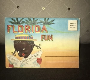 Vintage Florida Fun Postkartenmappe unmarkiert - Bild 1 von 9