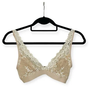 Sujetador ajustable Bralette Wacoal Abrace de encaje sin alambres 852191 beige blanco desnudo 34 - Imagen 1 de 16