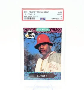 1991 Yo! MTV Raps L.L. Cool J #49 Pro Set PSA 9 Mint - Picture 1 of 2