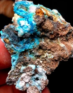 75ct  1PC NATURAL Blue Cyanotrichite CRYSTAL STONE MINERAL Specimen q487 - Picture 1 of 6