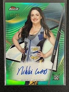 2020 Topps Finest WWE Nikki Cross #A-NC On Card Autograph /99 Green Refractor