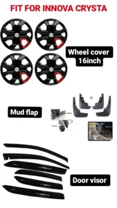 Fit For Innova Crysta Kit With Wheel cover 16 inch ,Door Visor, Mudflap - Picture 1 of 4