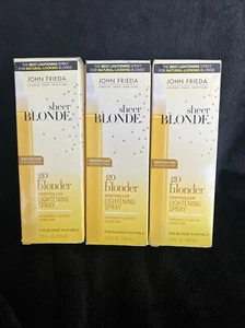NWB 3PK John Frieda Sheer Blonde Go Blonder Controlled Lightening Spray 3.5oz ea - Picture 1 of 17