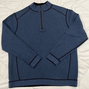Tommy Bahama Coasta Vera Reversible 1/4-Zip Pullover Sweater Mens L Retail 135$