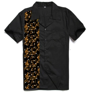 Herren Shirts Design Musik Panel Rock'n'Roll Freizeit Rockabilly Sommer Shirt - Bild 1 von 4