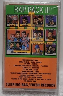 Rap Pack 3  Sleeping Bag Records/ Fresh Records new cassette tape sealed   - Image 1 of 4