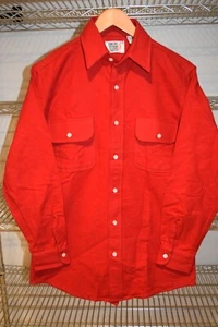 Camisa Gamuza Franela Iron Wood Trading De Colección Usada en Excelente Condición Roja Abotonada LS Hombres Pequeña Suave - Imagen 1 de 5
