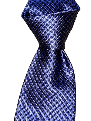 $250 NUEVO CON ETIQUETAS TOM FORD Periwinkle púrpura cuadros 3.6” tejido seda cuello corbata ITALIA Foto 1 de 4
