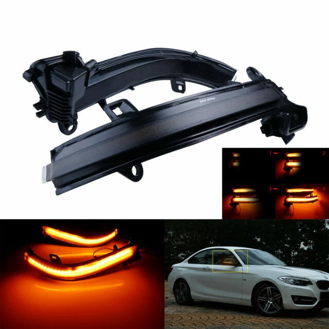 ANG RONG Paire de Feux Clignotants Gauche/Droite LED pour BMW