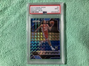 2016-17 Panini Prizm Mosaic BLUE REFRACTOR Ben Simmons #6 PSA 9 MINT Rookie RC - Picture 1 of 6