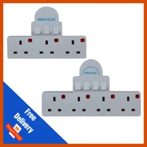 SWITCHED SOCKET ADAPTER EXTENDER 13AMP WALL SOCKET EXTENSION PLUG SOCKET 4 GANG - Picture 1 of 3