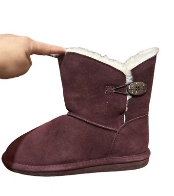 Bearpaw Women's BOOT Rosie  Ankle-High Sheepskin Boot -1653W) Dark Purple Size10 - Image 1 of 4