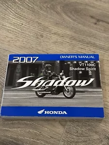 HONDA SHADOW SPIRIT VT1100C 2007 OWNERS MANUAL #31MAA730 OPERATORS BOOKLET - Foto 1 di 2