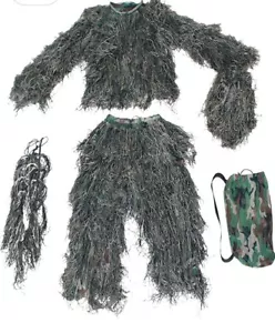 Ghillie Suit Camouflage Birdwatch Clothing Game Hunting T Size M/L - Picture 1 of 3