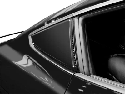 Se adapta a 24-25 Ford Mustang Air Design cuarto ventana cucharas negro satinado 2 piezas FO39A08 Foto 1 de 4