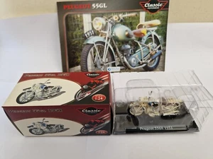 1/24 ATLAS IXO CLASSIC MOTOR BIKES - 1951 PEUGEOT 55GL MOTORCYCLE + LEAFLET - Picture 1 of 3