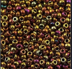 Miyuki Seed Beads 11/0-462 Metallic Gold Iris 10g - Picture 1 of 1