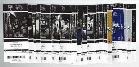 2014-2015 NHL LOS ANGELES KINGS SEASON FULL UNUSED TICKETS LOT - ALL 59 TIX Cover