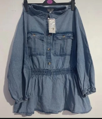 Chaqueta River Island Mujer Petite Azul Elástico Denim Desechado Foto 1 de 4
