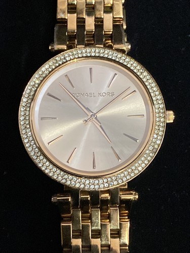Michael Kors MK 31921 Orologio Analogico Oro Rosa Acciaio Inox Strass 52 mm JB6
