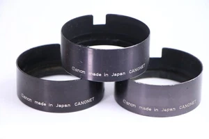 lot of THREE CANON CANONET METAL HOODS FOR RANGEFINDER genuine FREE SHIPPING - Picture 1 of 5