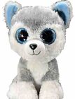 Ty Beanie Boos Slush husky sibérien bleu paillettes yeux touh étiquette sans oreille 2018