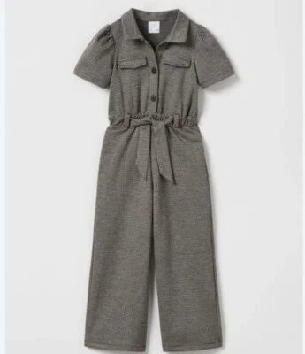 Mono Zara Niñas Manga Corta Cuello Solapa Color Negro Multicolor Talla 13/14 Foto 1 de 4