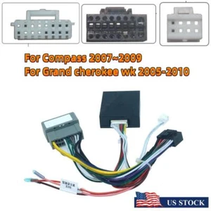 16Pin Car Radio Wire Harness Power Cable +Canbus Box For Jeep Grand Cherokee wk - Bild 1 von 7