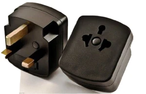 Plug Adapter - US EU To UK Ireland UAE 3 Prong Plug Adaptor Type G - Picture 1 of 2