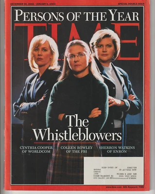 TIME Magazine December 30 2002 POTY Cynthia Cooper Coleen Rowley Sherron Watkins - Image 1 of 2