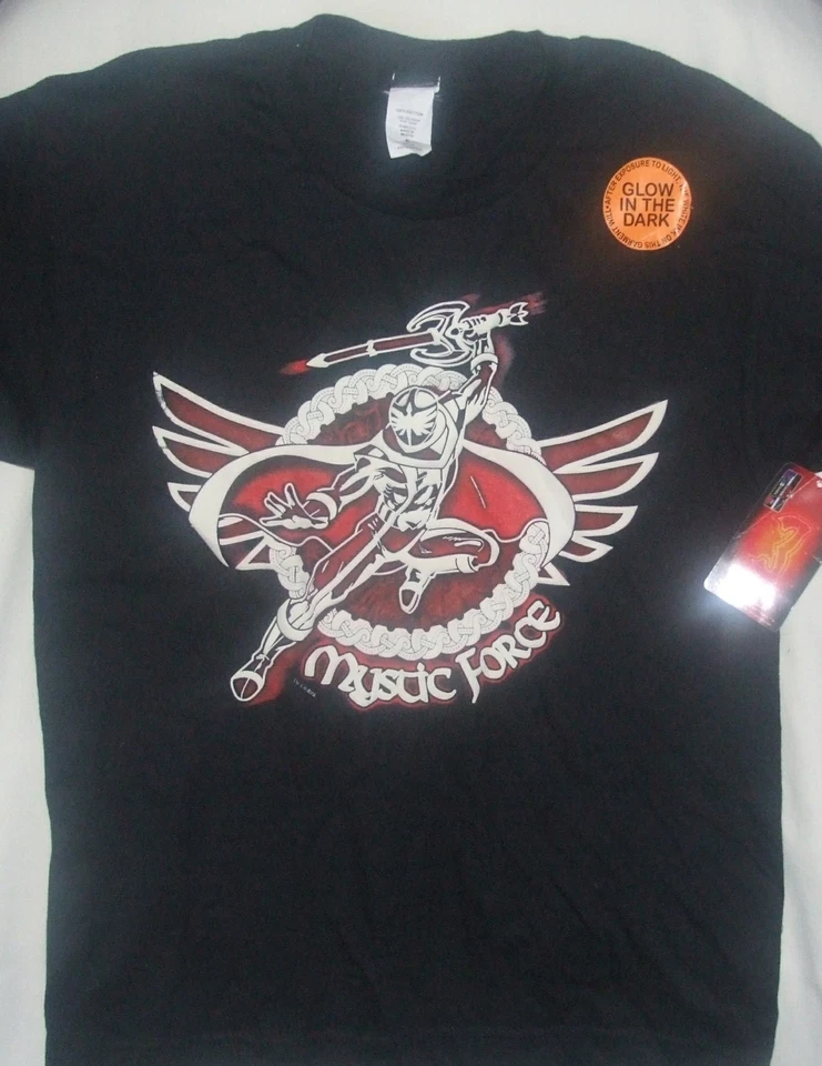 Power Rangers Mystic Force T-Shirt Size 10-12 Med Child New Glow in the Dark - Imagem 1 de 1