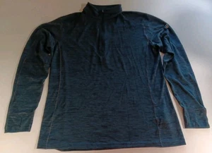 Camicia Kuhl Alloy uomo XL blu antracite performance escursionismo manica lunga 1/4 zip - Foto 1 di 10